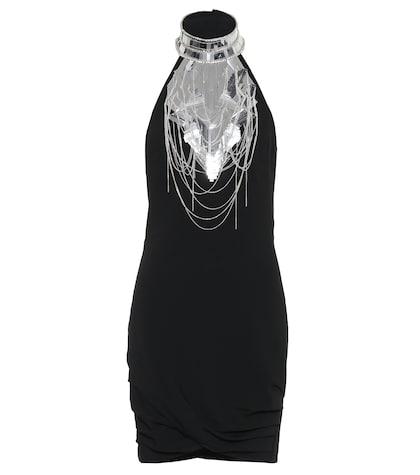 Balmain Embellished Stretch-crêpe Minidress