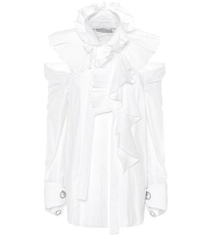 Veronica Beard Ruffled Cotton-blend Top