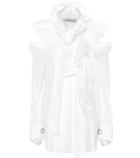 Veronica Beard Ruffled Cotton-blend Top