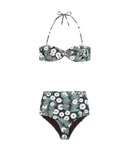 Olympia Le-tan Printed High Waisted Bikini