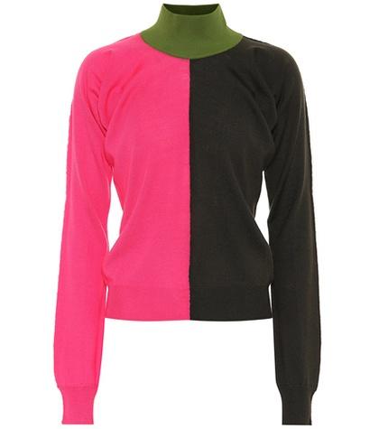 Dodo Bar Or Colorblock Turtleneck Wool Sweater