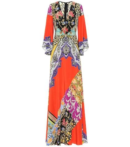 Etro Printed Silk-crêpe Maxi Dress