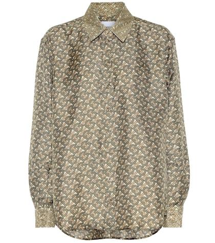 Burberry Logo Silk-twill Shirt