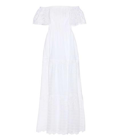 7 For All Mankind Lace-trimmed Cotton Dress