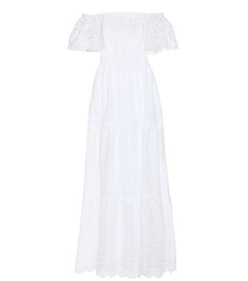 7 For All Mankind Lace-trimmed Cotton Dress