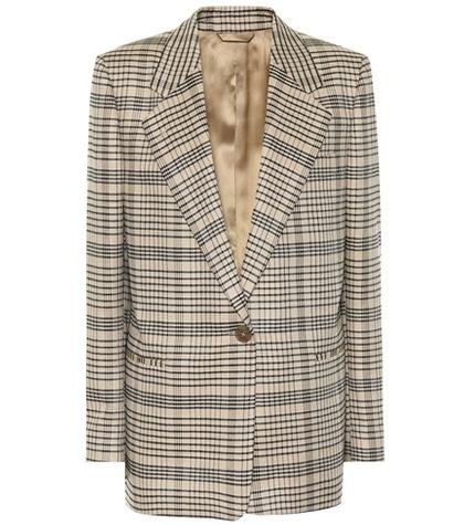 Valentino Garavani Checked Wool-blend Blazer