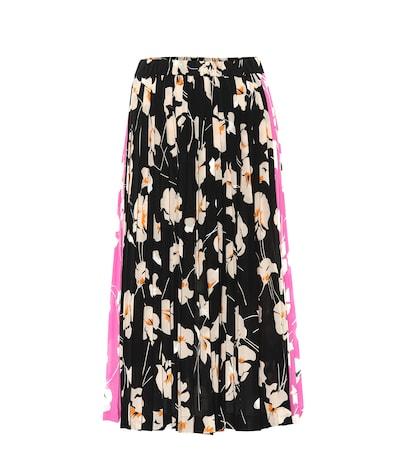 N21 Floral-printed Silk Skirt
