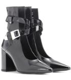 Oscar De La Renta Kult Glossed-leather Ankle Boots