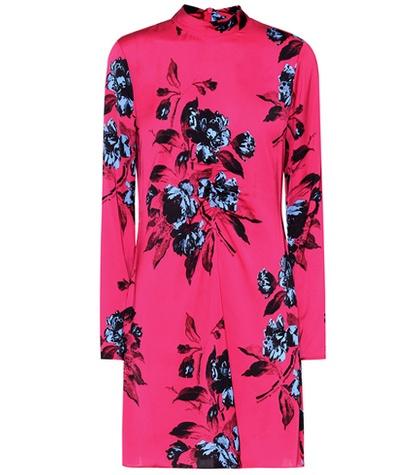 Mcq Alexander Mcqueen Floral-printed Satin Dress