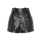 Saint Laurent High-rise Leather Shorts