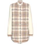 Chlo Wool-blend Bomber Jacket With Leather Sleeves