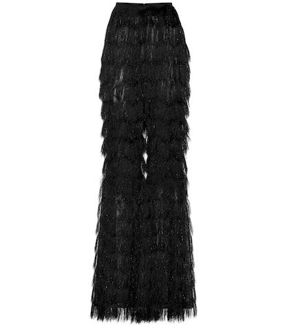 Balmain Fringed Metallic Pants