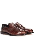 Roger Vivier Embossed Leather Loafers