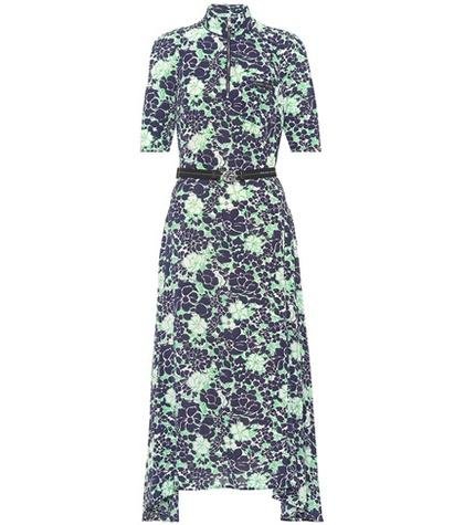 Prada Floral Stretch Silk Dress