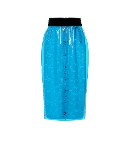 N21 Coated Lace Pencil Skirt