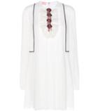 Giamba Sequinned Pleated Crêpe Mini Dress