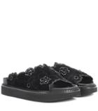 Linda Farrow Velvet Slides