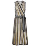 Diane Von Furstenberg Cadenza Metallic Knitted Wrap Dress