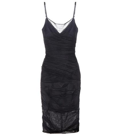 Versace Ruched Mesh Dress
