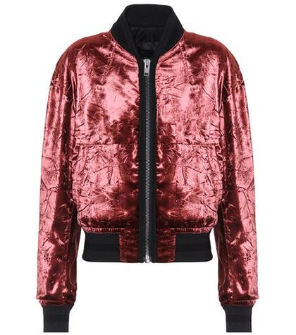 Haider Ackermann Crushed-velvet Bomber Jacket