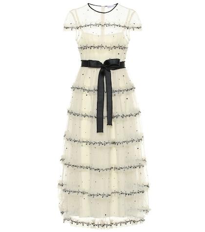 Redvalentino Embellished Tulle Dress