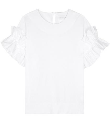 Victoria Victoria Beckham Ruffled Cotton Blouse