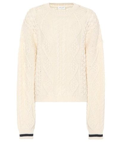 Saint Laurent Wool Cable-knit Sweater