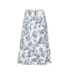 Oscar De La Renta Printed Stretch Cotton Skirt