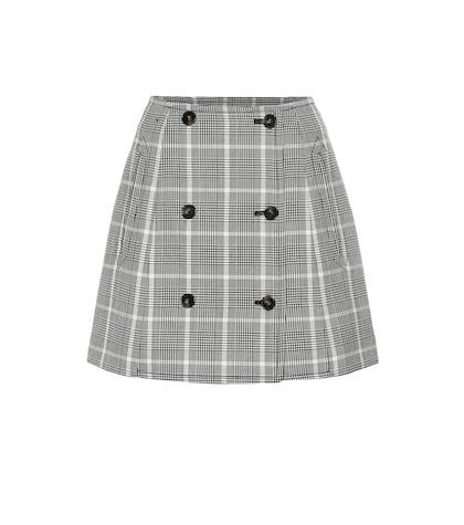 Gucci Checked Wool Miniskirt