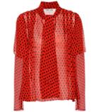 Diane Von Furstenberg Polka-dot Silk Chiffon Blouse