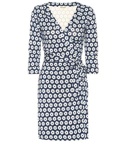 Diane Von Furstenberg Julian Mini Floral Silk Wrap Dress
