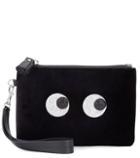 Anya Hindmarch Glitter Eye Small Velvet Pouch