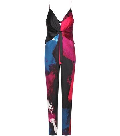 Diane Von Furstenberg Rylen Printed Stretch-silk Jumpsuit