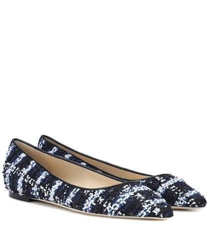 Jimmy Choo Exclusive To Mytheresa – Romy Tweed Ballet Flats