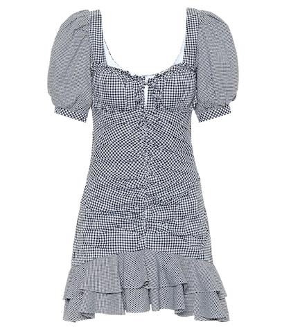 Jonathan Simkhai Gingham Cotton And Linen Minidress