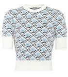 Miu Miu Floral-intarsia Wool Sweater