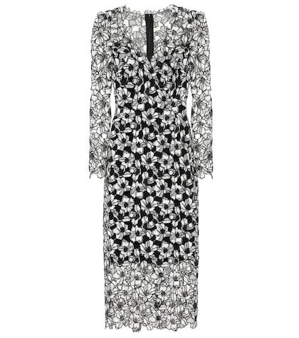 Erdem Floral Lace Midi Sheath Dress