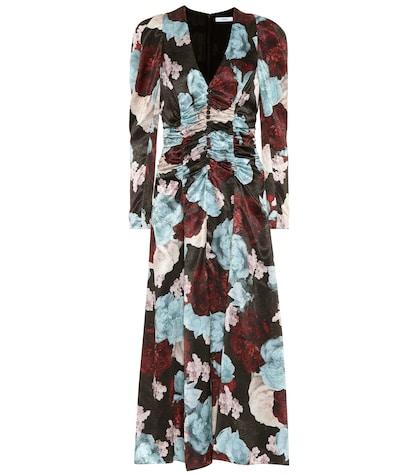 Erdem Annalee Floral Satin Midi Dress