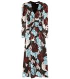 Erdem Annalee Floral Satin Midi Dress