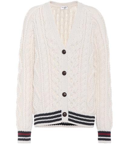 Miu Miu Cable Knit Wool Cardigan