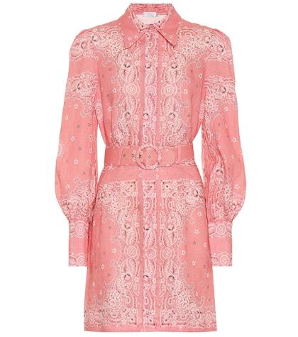 Zimmermann Heathers Printed Linen Minidress