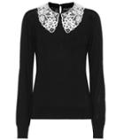 Dolce & Gabbana Lace-trimmed Wool Sweater