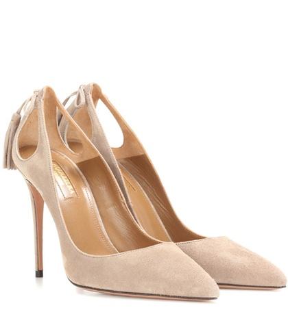 Aquazzura Forever Marilyn 105 Suede Pumps