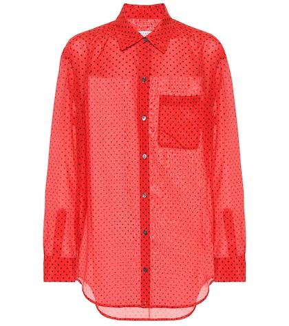 Tory Burch Daddy Printed Cotton And Silk Shirt