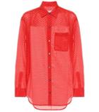 Tory Burch Daddy Printed Cotton And Silk Shirt