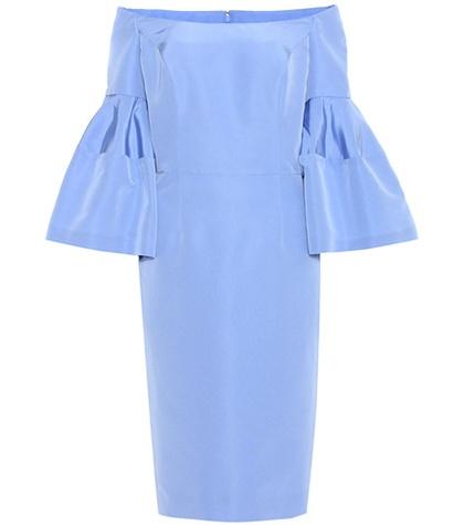 Marni Off-the-shoulder Silk Dress