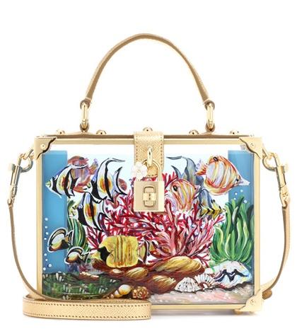 Dolce & Gabbana Dolce Box Clutch In Plexiglas® And Leather