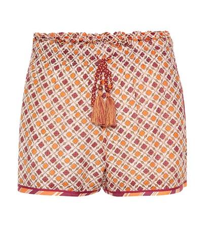 Talitha Silk And Cotton Printed Shorts