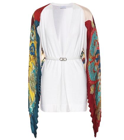 Salvatore Ferragamo Belted Cotton And Silk Cardigan