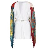 Salvatore Ferragamo Belted Cotton And Silk Cardigan